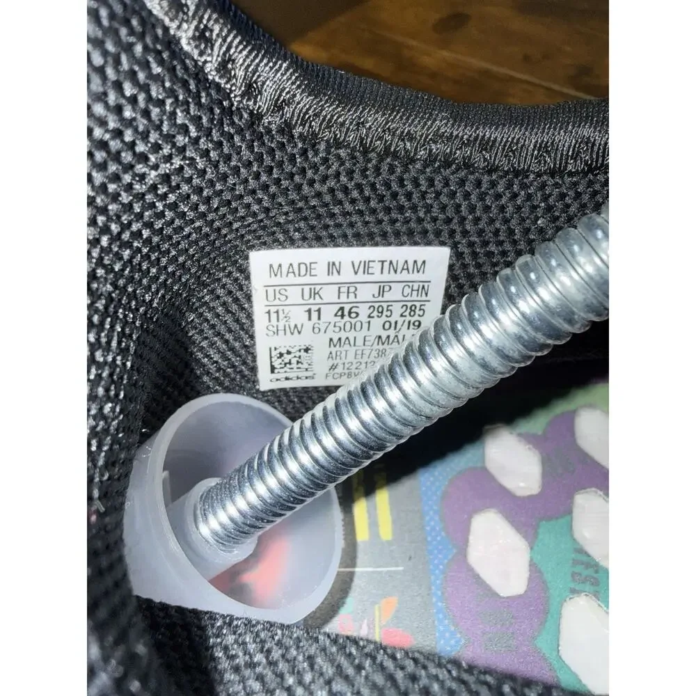 Adidas NMD Hu Pharrell x BBC Blue/Black Plaid Sneakers (EF7387) - Size US 11.5
